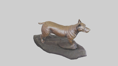 3D model Pit Bull Terrier statue model VR / AR / low-poly