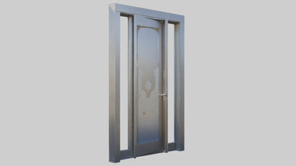 3D model Pivot style entry door model VR / AR / low-poly