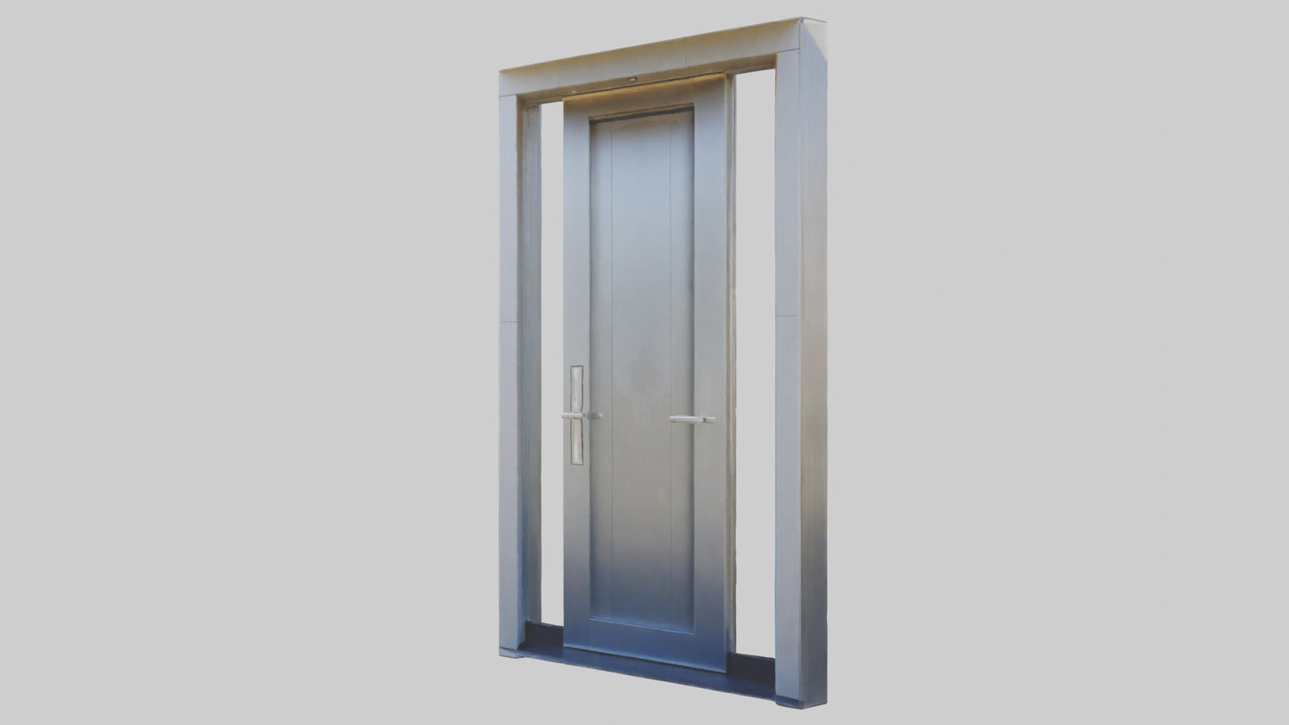 3D model Pivot style entry door model VR / AR / low-poly