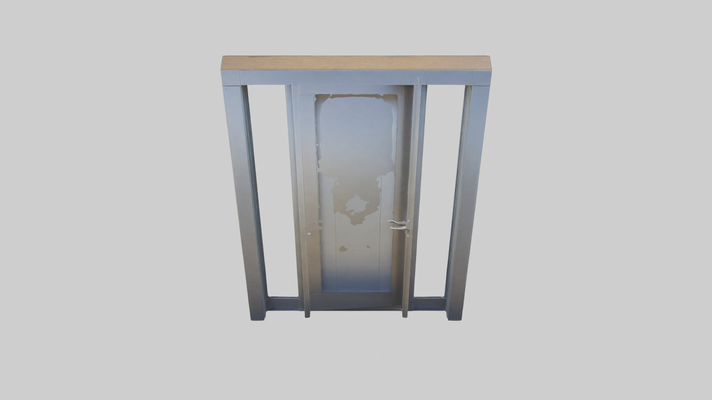 3D model Pivot style entry door model VR / AR / low-poly