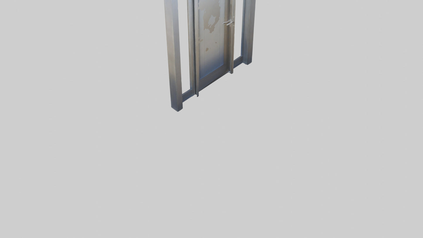 3D model Pivot style entry door model VR / AR / low-poly