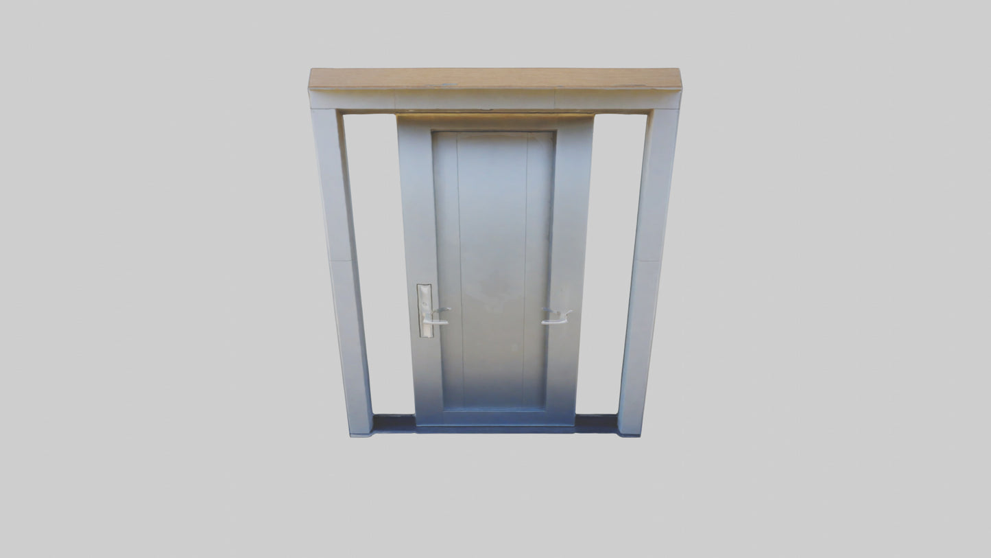 3D model Pivot style entry door model VR / AR / low-poly