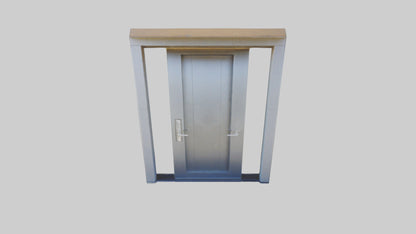 3D model Pivot style entry door model VR / AR / low-poly