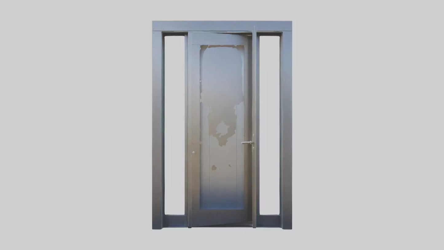 3D model Pivot style entry door model VR / AR / low-poly