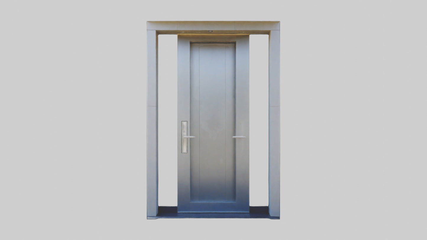 3D model Pivot style entry door model VR / AR / low-poly