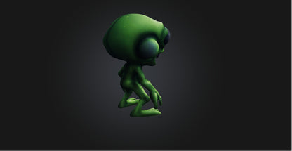 3D model Pixel Art Alien   VR / AR / low-poly