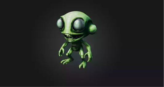3D model Pixel Art Alien   VR / AR / low-poly