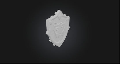 3D model Pixel Shield   VR / AR / low-poly