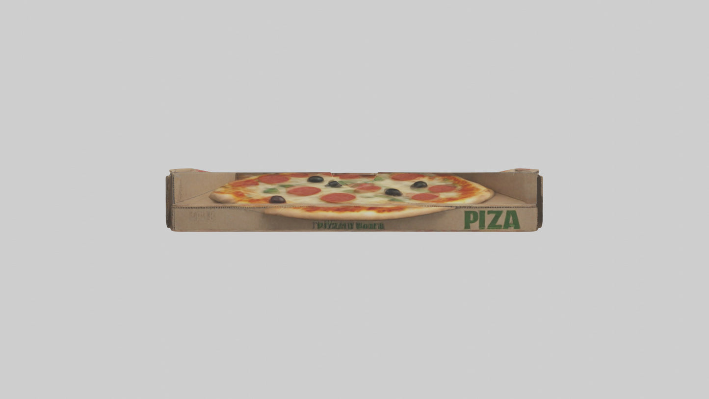 3D model Pizza Box model VR / AR / low-poly
