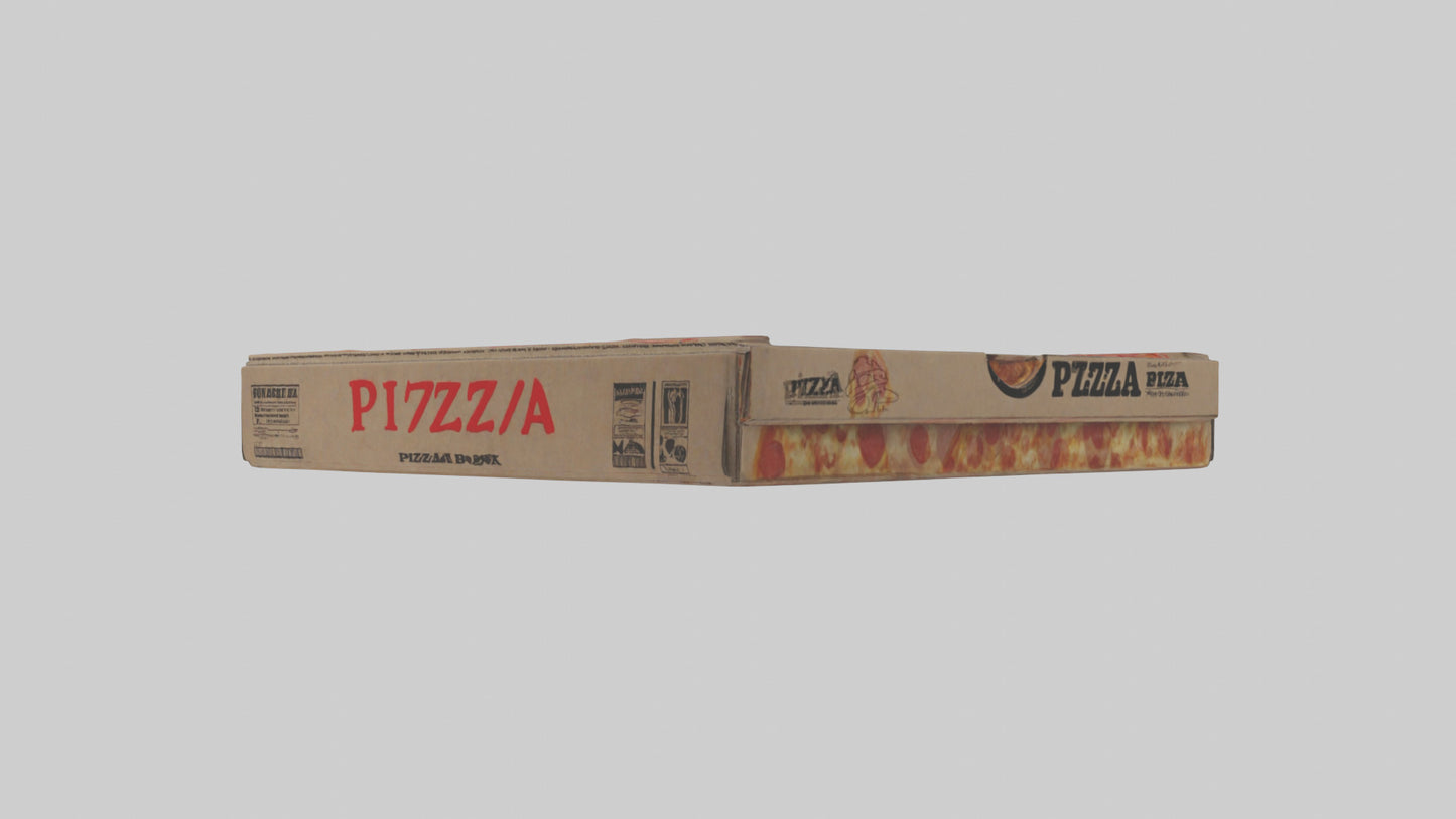 3D model Pizza Box model VR / AR / low-poly