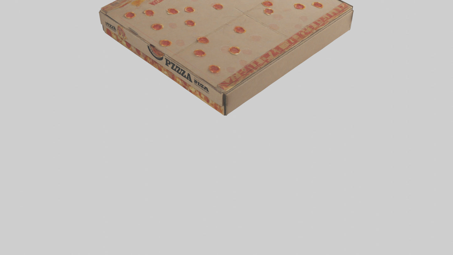 3D model Pizza Box model VR / AR / low-poly