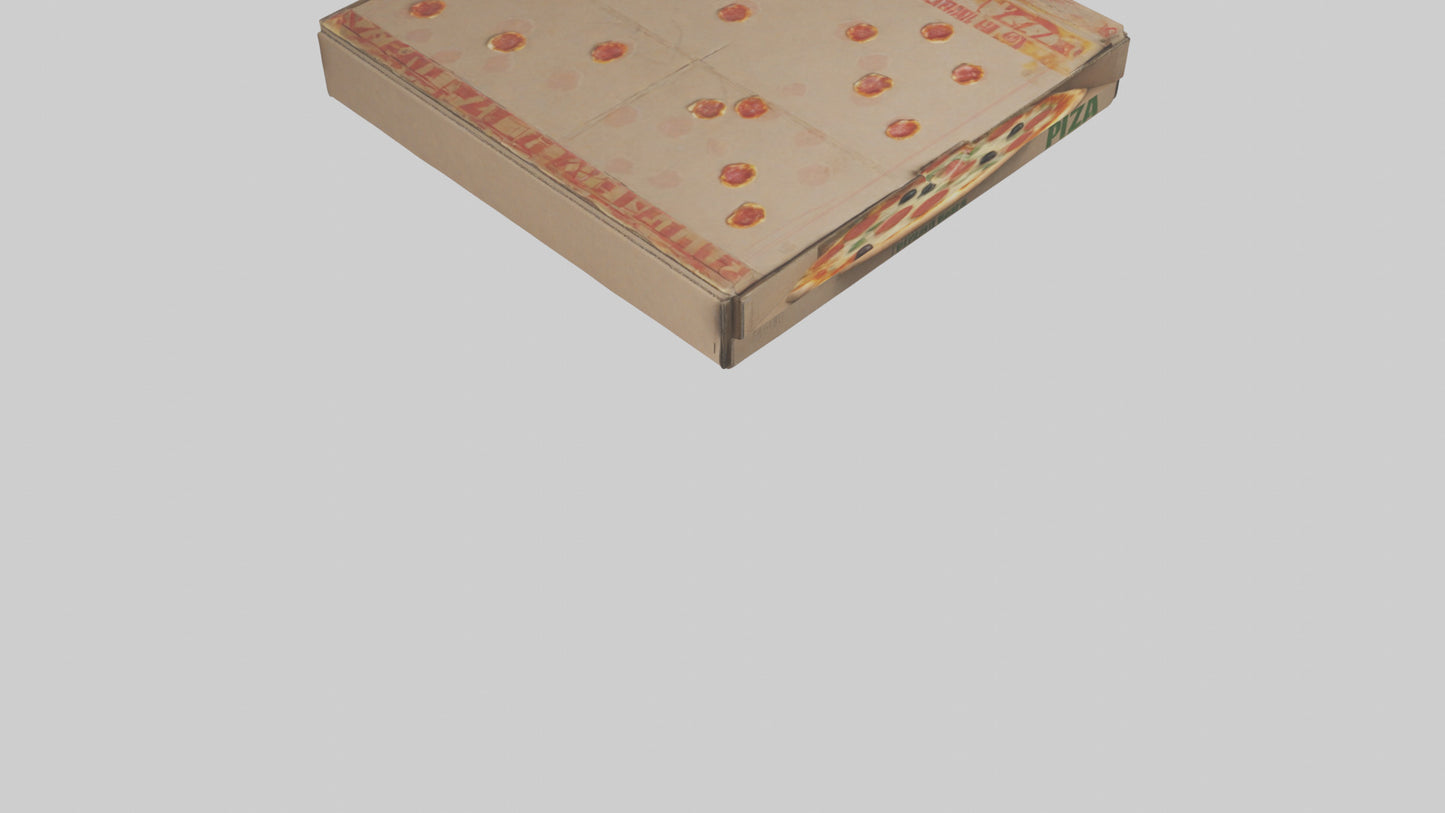 3D model Pizza Box model VR / AR / low-poly