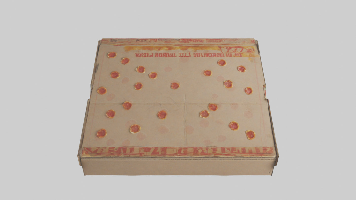 3D model Pizza Box model VR / AR / low-poly
