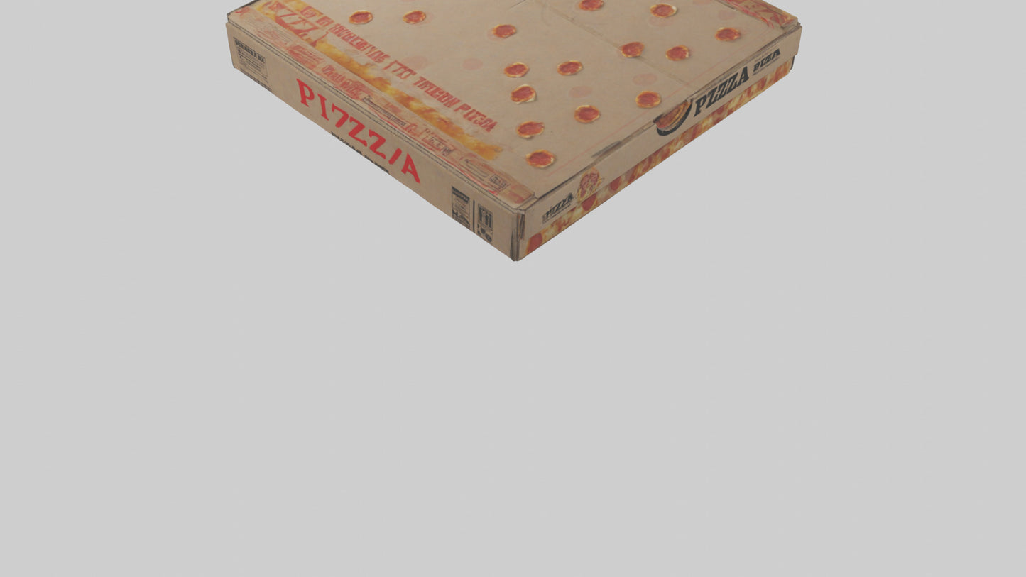 3D model Pizza Box model VR / AR / low-poly