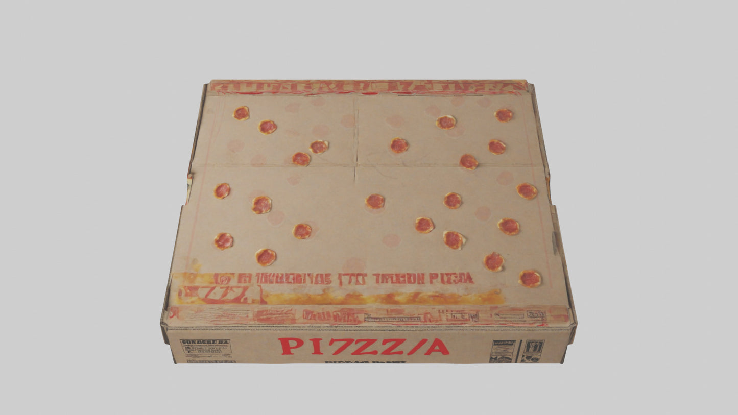 3D model Pizza Box model VR / AR / low-poly