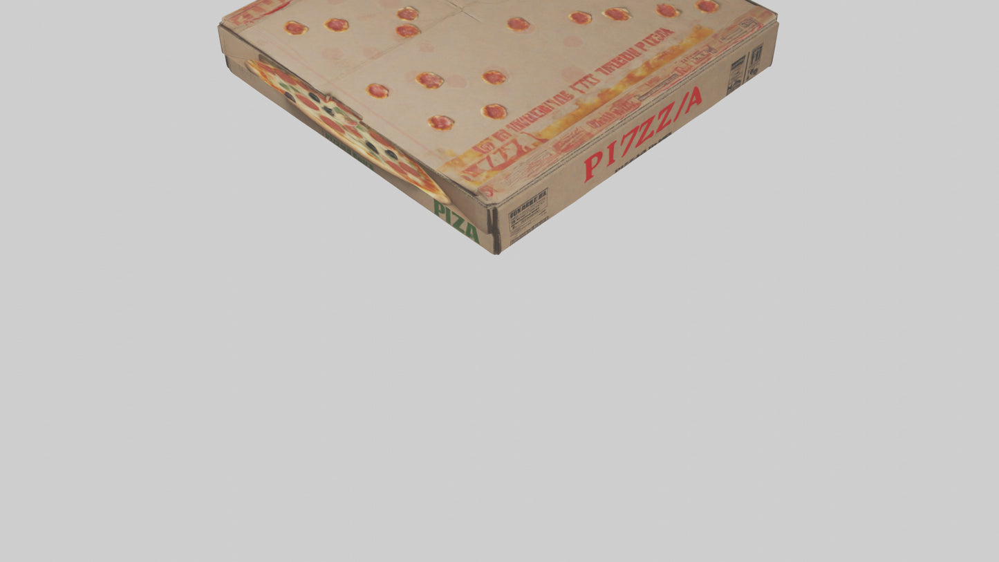 3D model Pizza Box model VR / AR / low-poly