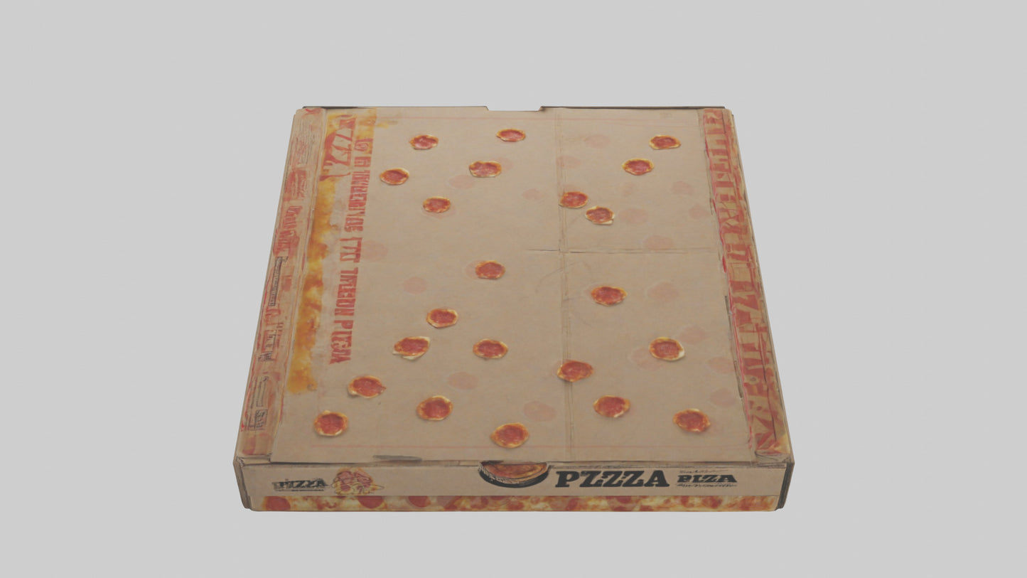 3D model Pizza Box model VR / AR / low-poly