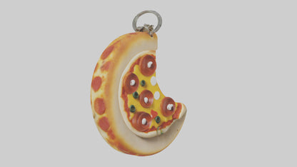 3D model Pizza slice keychain model VR / AR / low-poly
