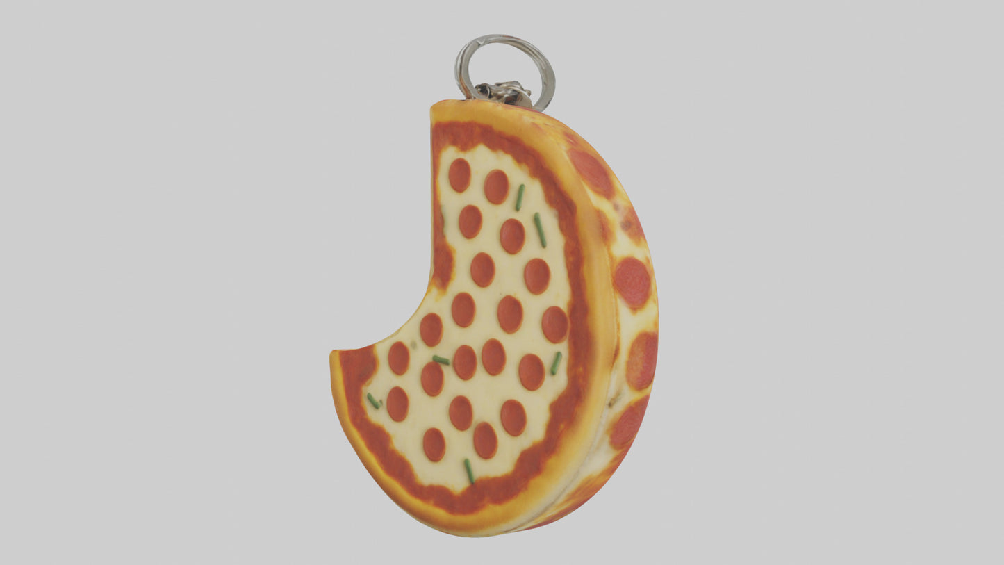3D model Pizza slice keychain model VR / AR / low-poly