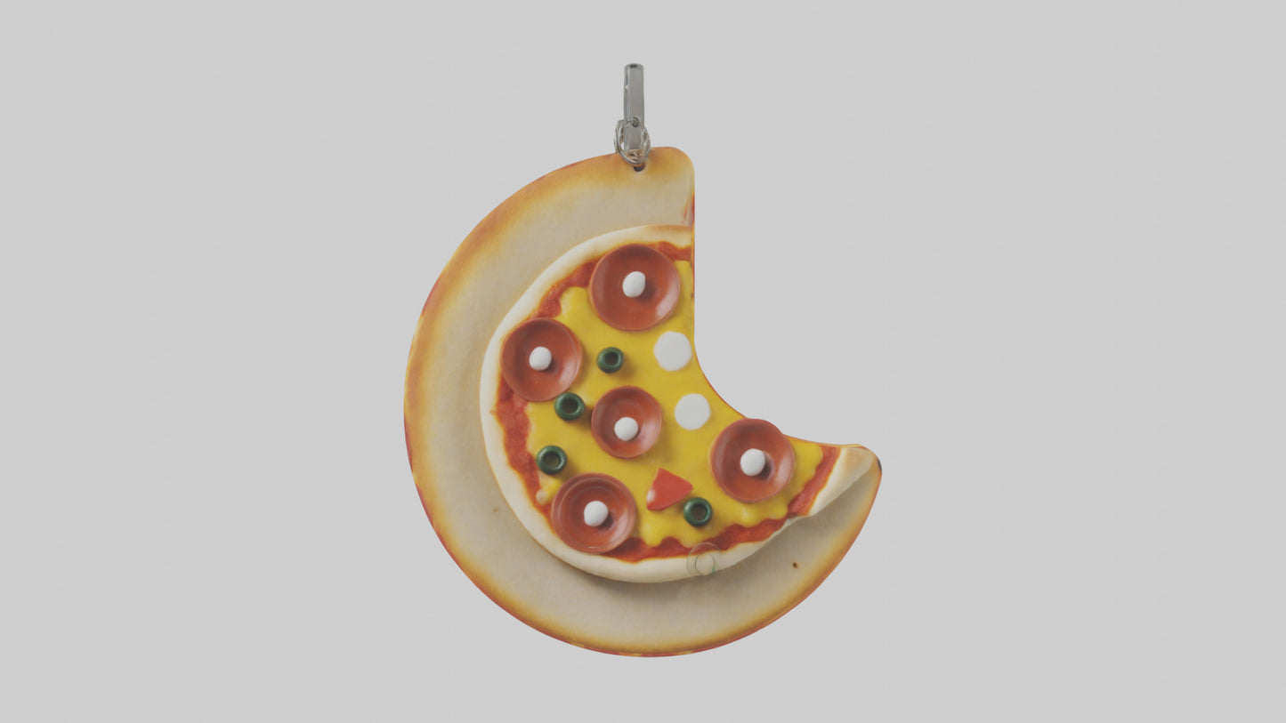 3D model Pizza slice keychain model VR / AR / low-poly
