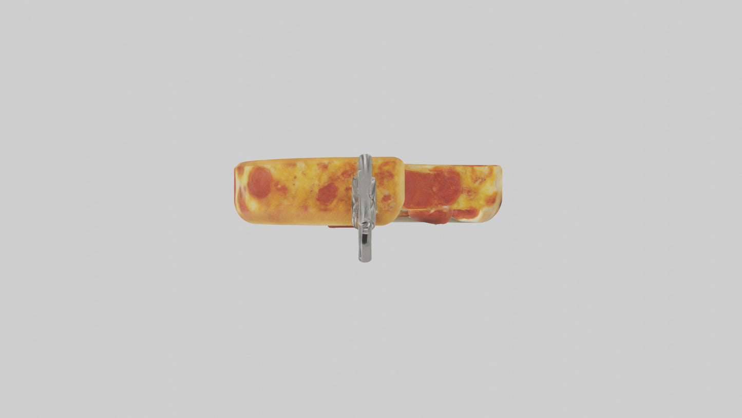 3D model Pizza slice keychain model VR / AR / low-poly