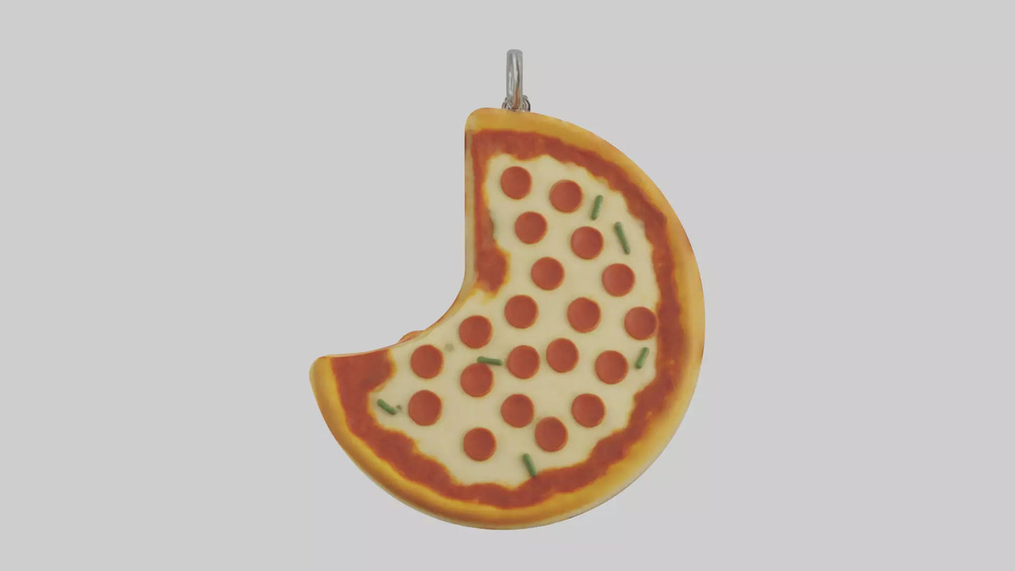 3D model Pizza slice keychain model VR / AR / low-poly