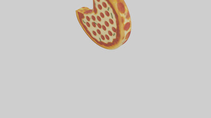 3D model Pizza slice keychain model VR / AR / low-poly