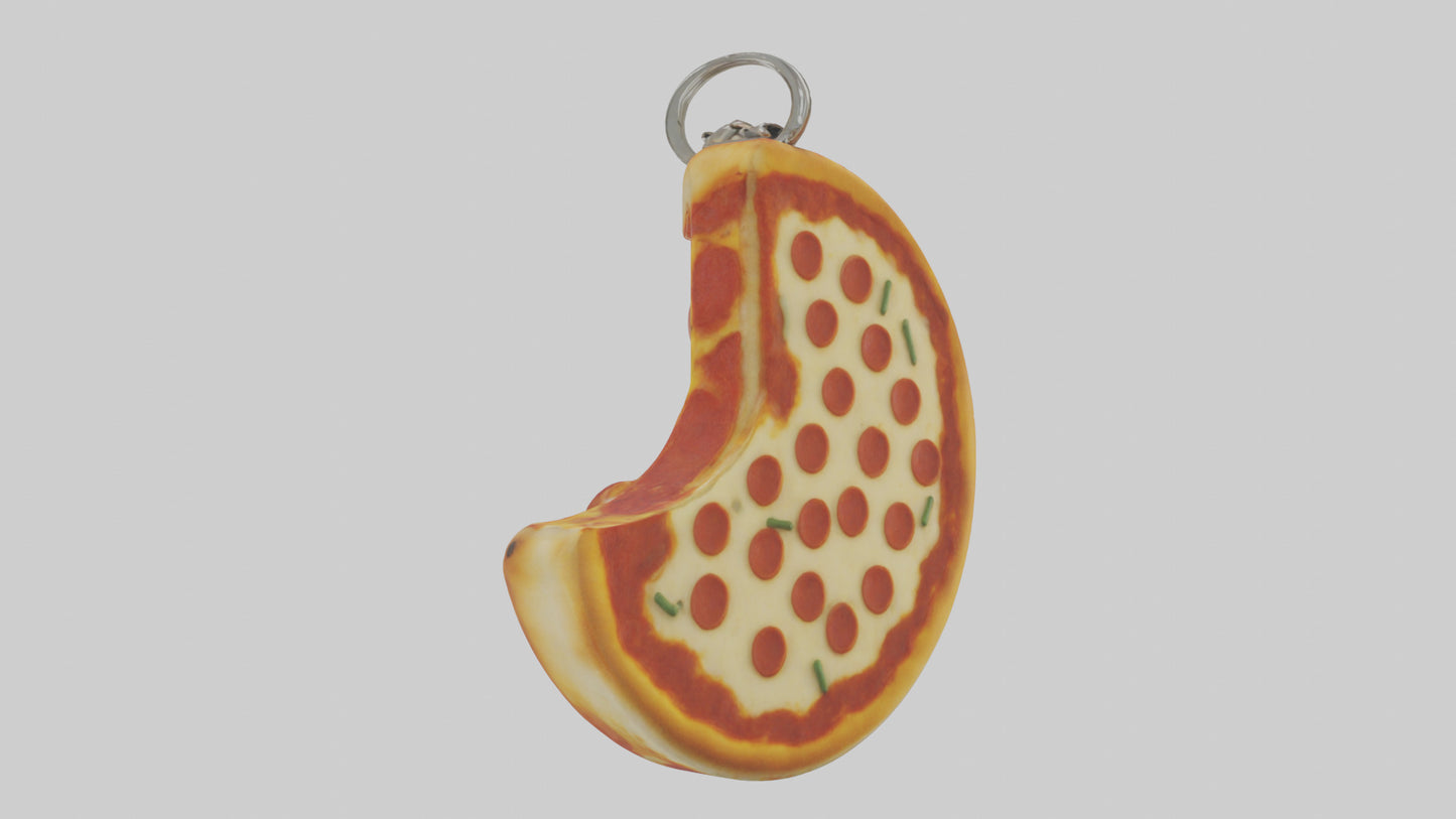 3D model Pizza slice keychain model VR / AR / low-poly