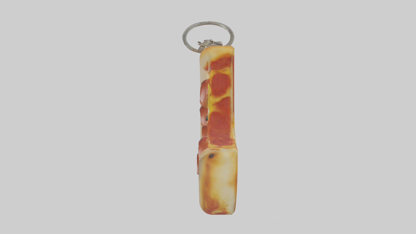 3D model Pizza slice keychain model VR / AR / low-poly