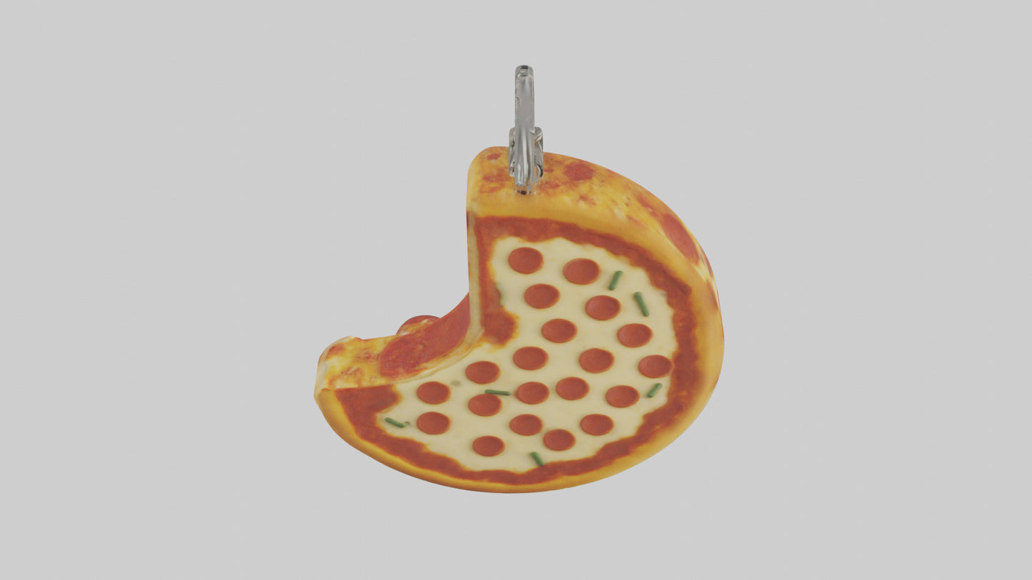 3D model Pizza slice keychain model VR / AR / low-poly