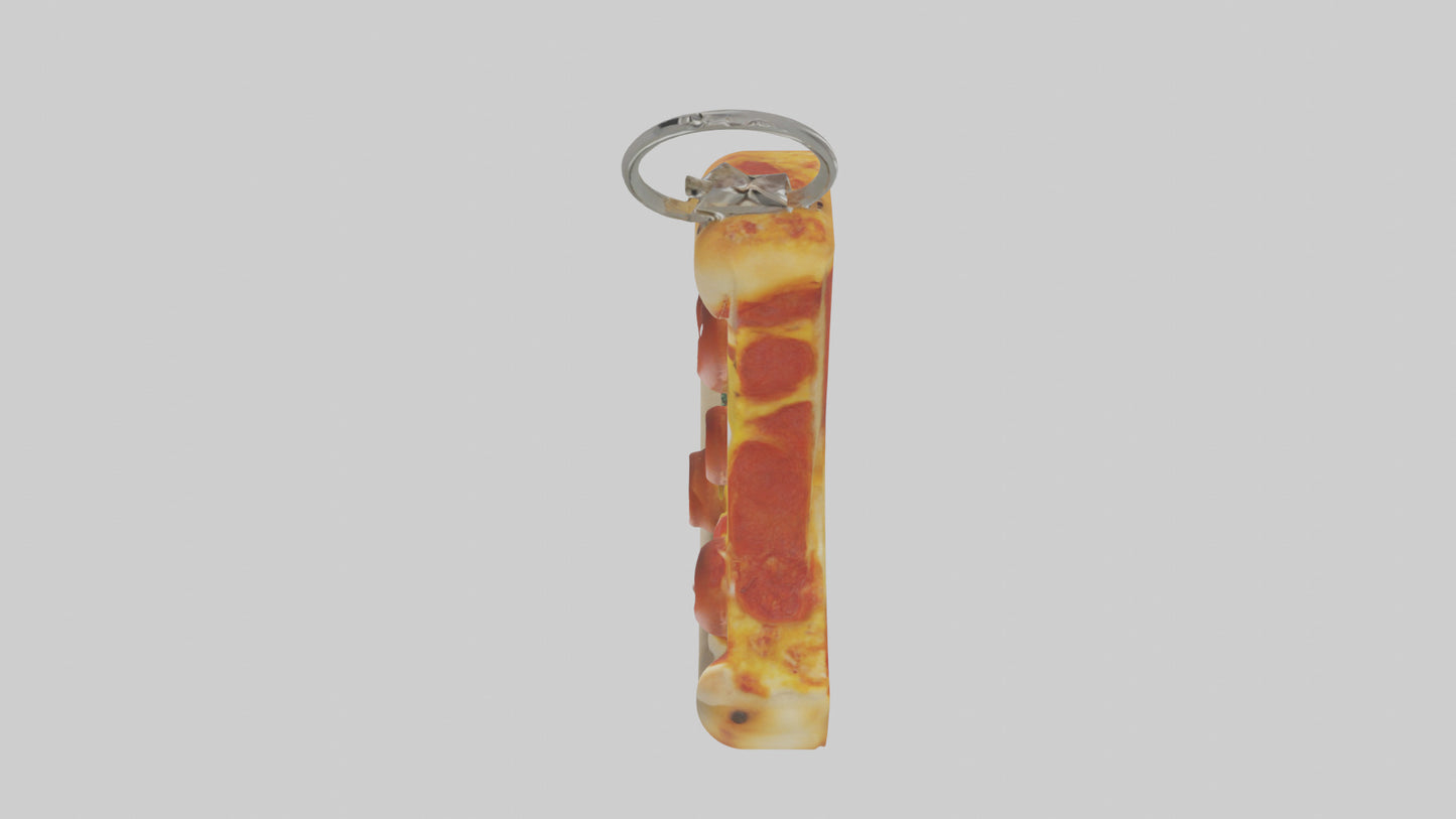 3D model Pizza slice keychain model VR / AR / low-poly