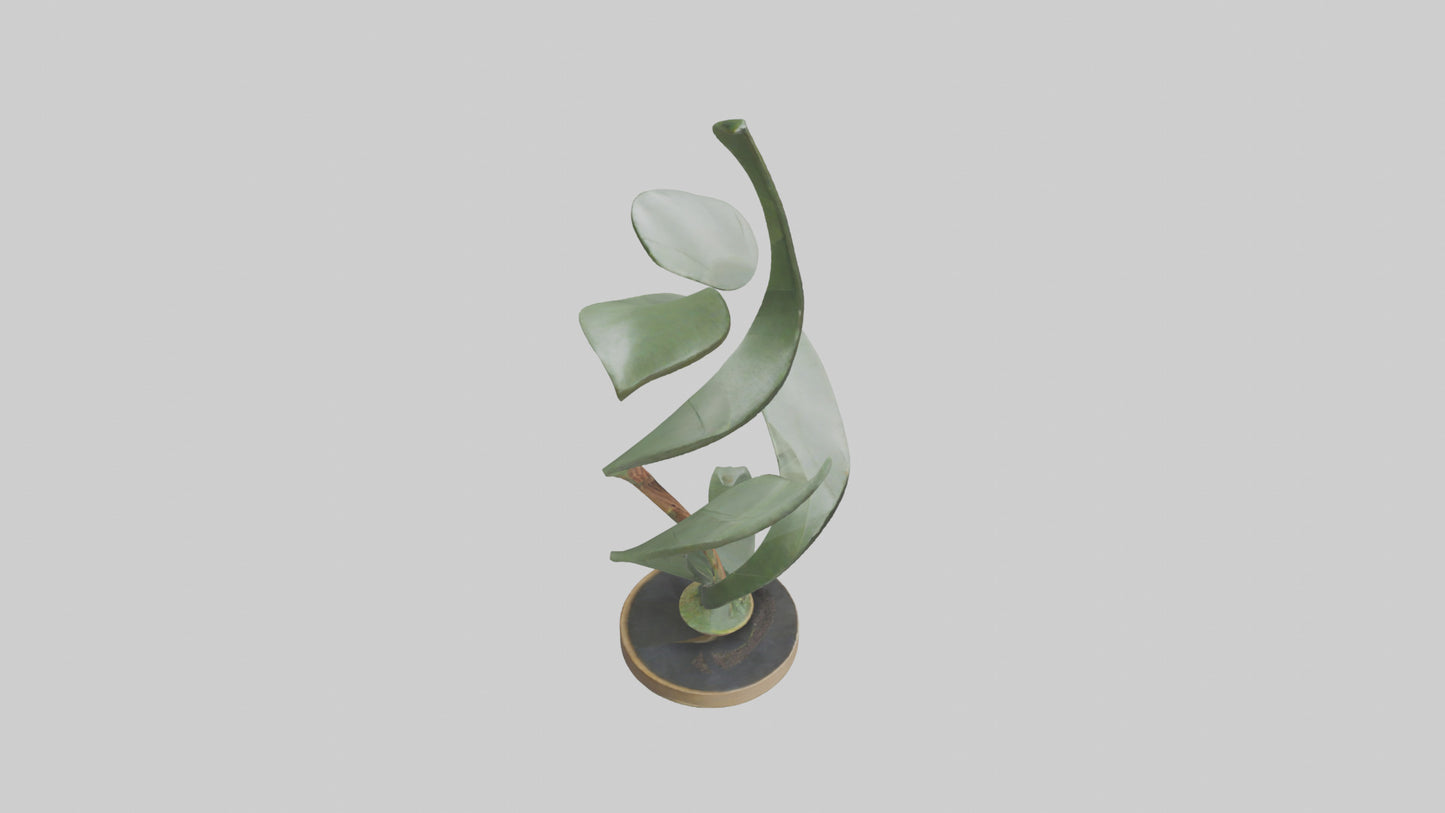 3D model Plant and Stem Movement Sculpture model VR / AR / low-poly