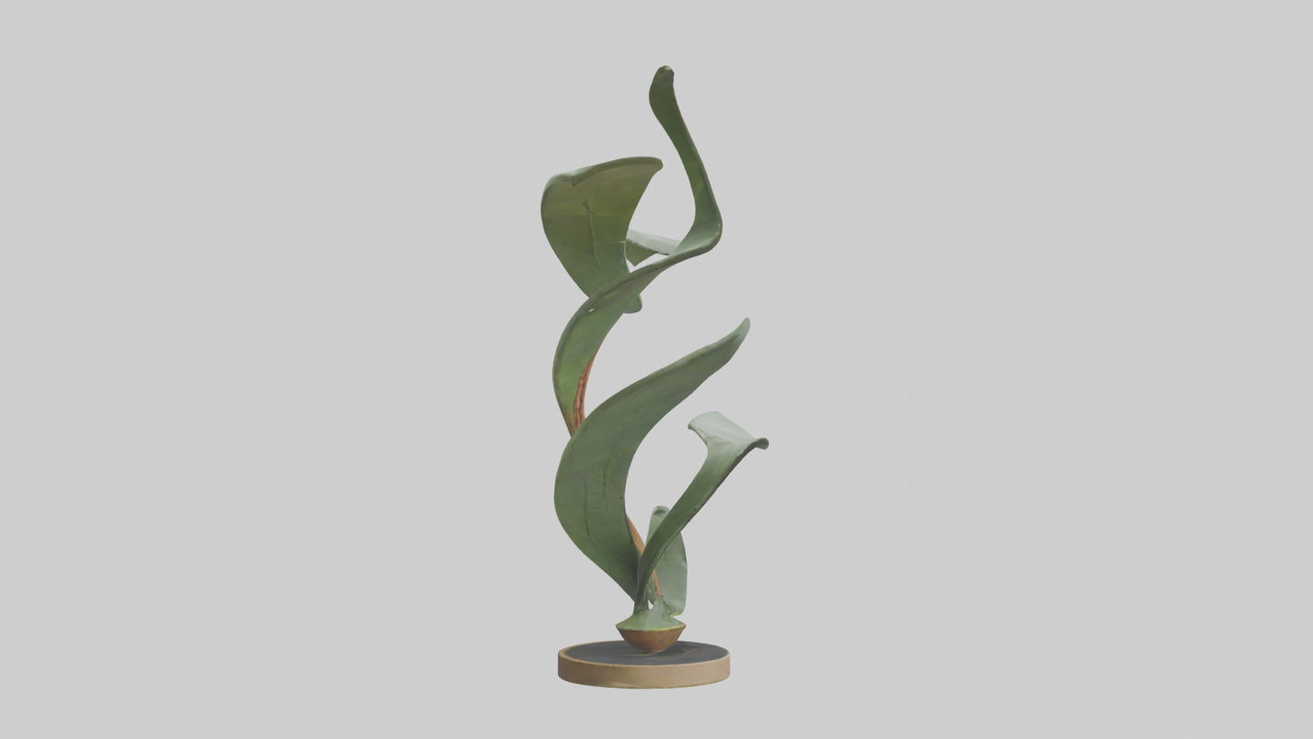 3D model Plant and Stem Movement Sculpture model VR / AR / low-poly