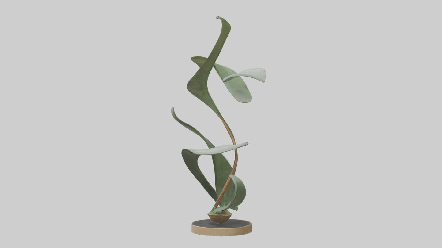 3D model Plant and Stem Movement Sculpture model VR / AR / low-poly