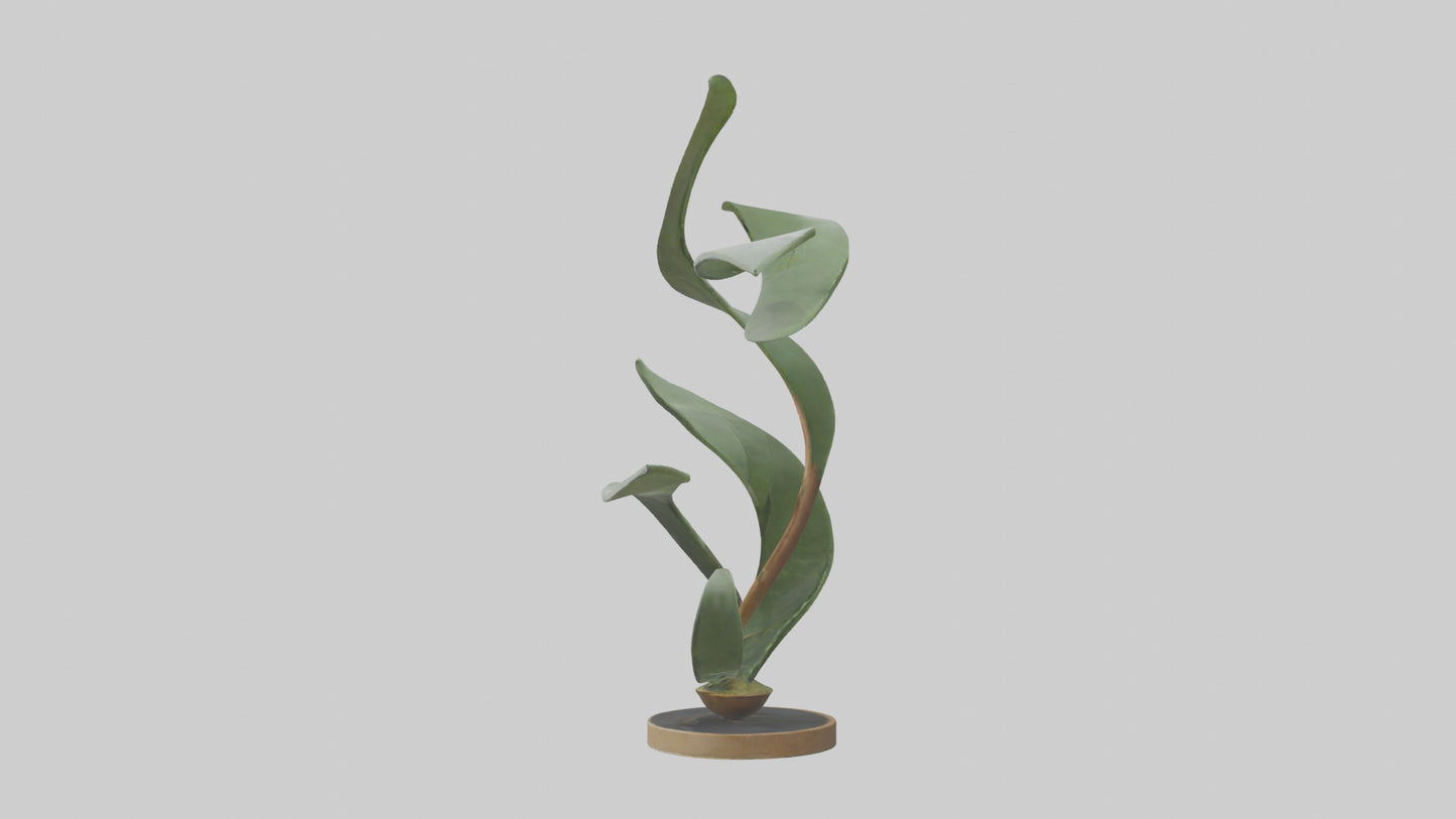 3D model Plant and Stem Movement Sculpture model VR / AR / low-poly