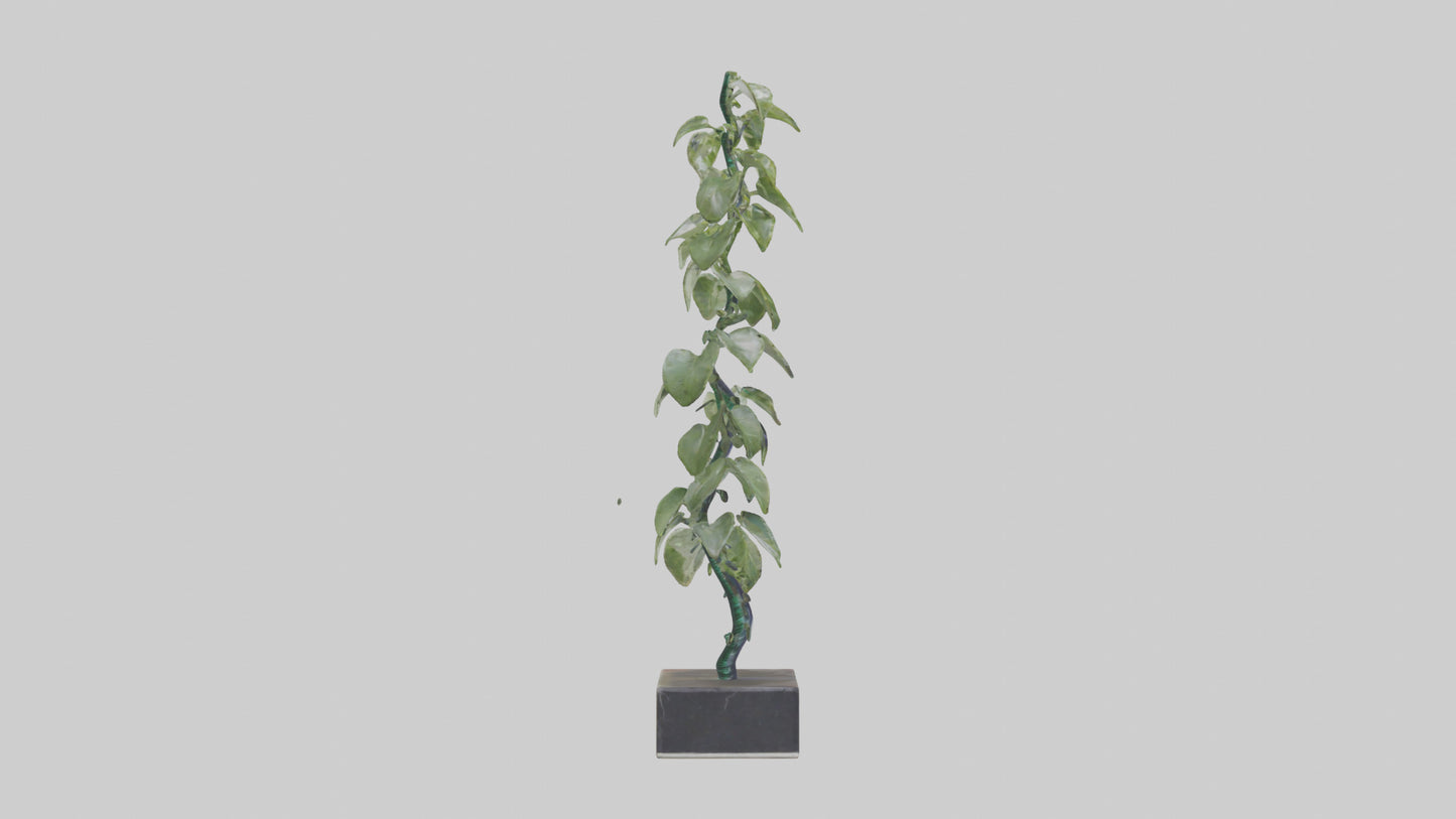 Plant Spiral Sculpture model VR / AR / low-poly
