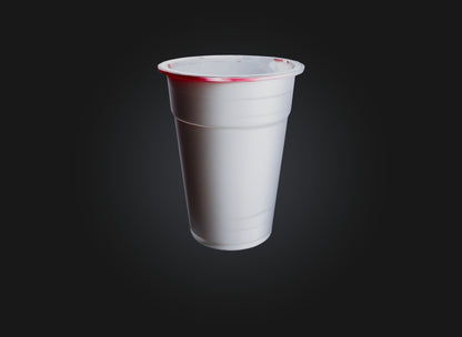 3D model plastic cup VR / AR / low-poly