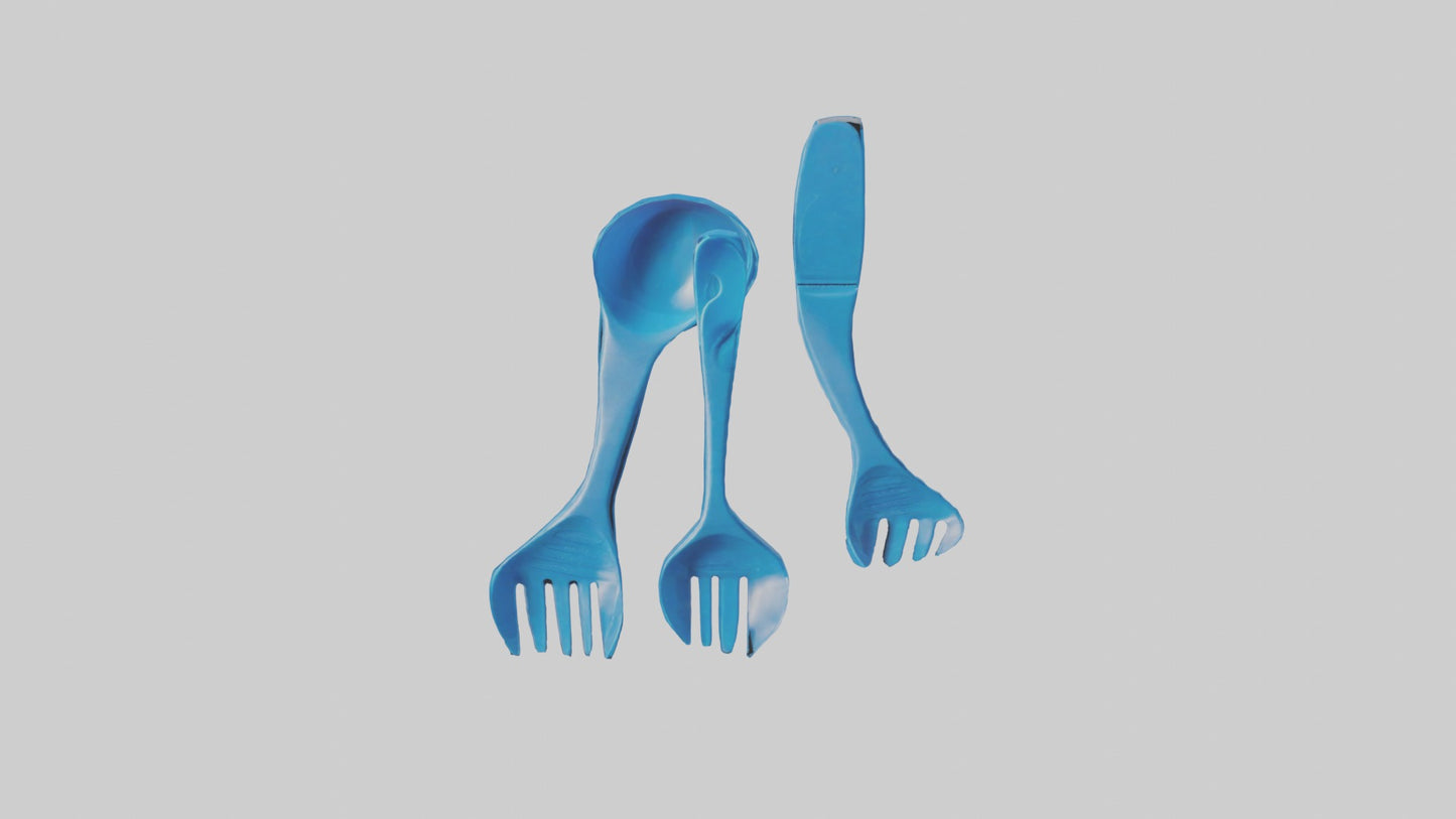 3D model Plastic utensils VR / AR / low-poly