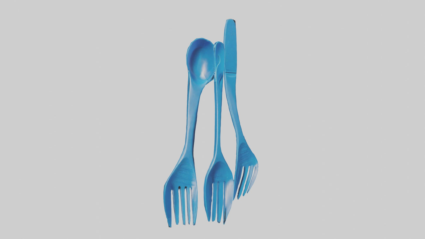 3D model Plastic utensils VR / AR / low-poly