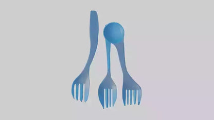 3D model Plastic utensils VR / AR / low-poly