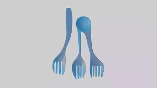 3D model Plastic utensils VR / AR / low-poly