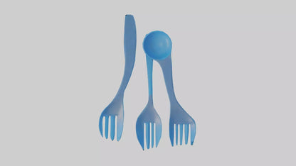 3D model Plastic utensils VR / AR / low-poly