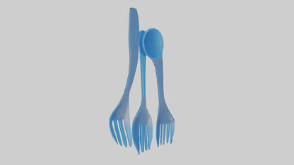 3D model Plastic utensils VR / AR / low-poly