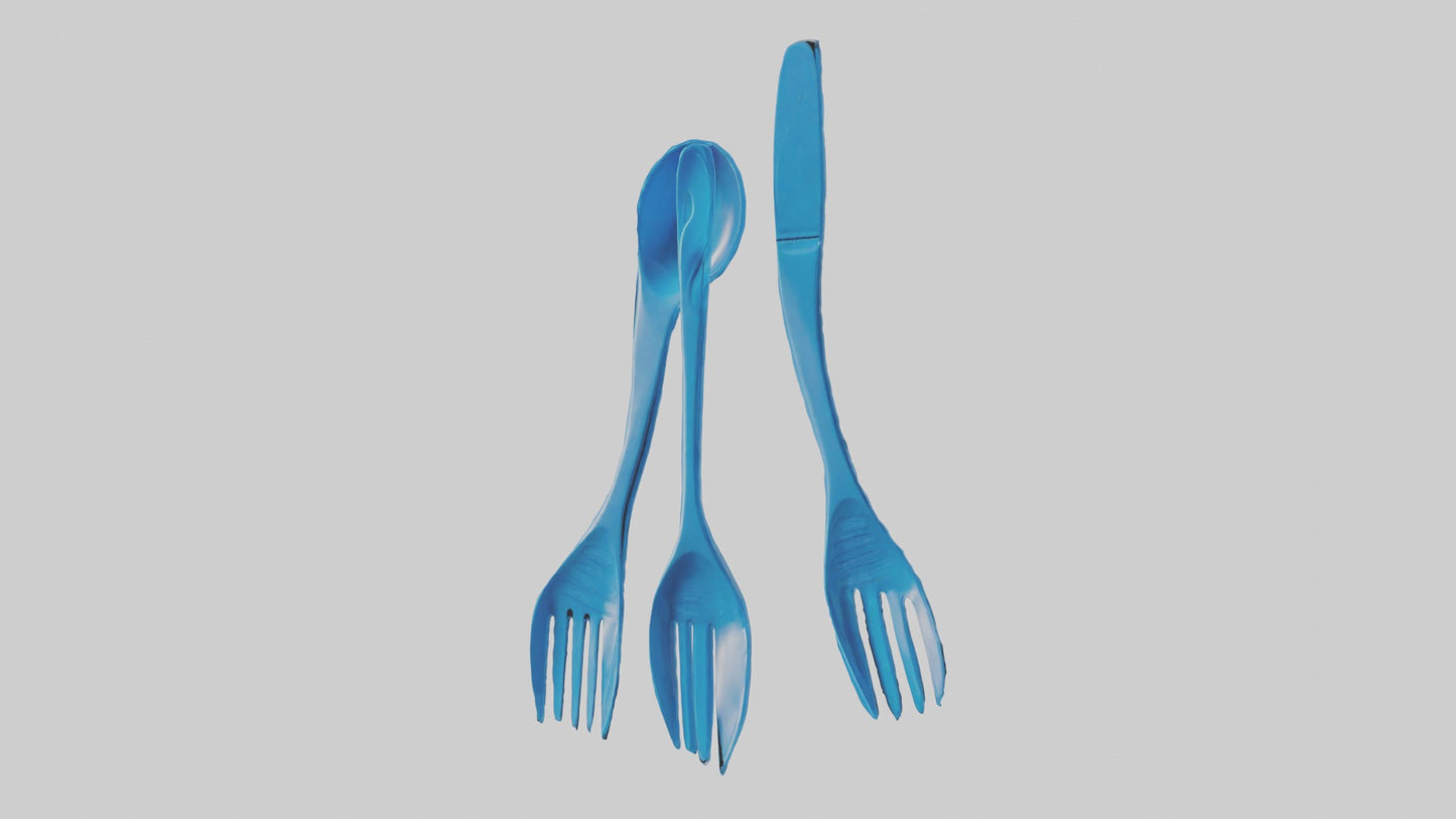 3D model Plastic utensils VR / AR / low-poly