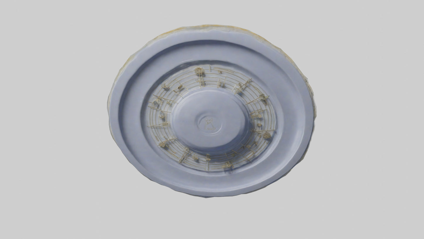 3D model Plate model VR / AR / low-poly