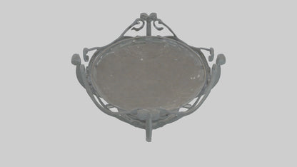 3D model Plate Stand model VR / AR / low-poly