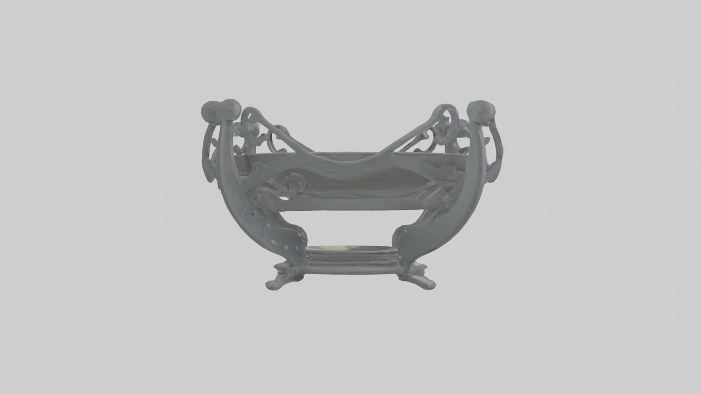 3D model Plate Stand model VR / AR / low-poly