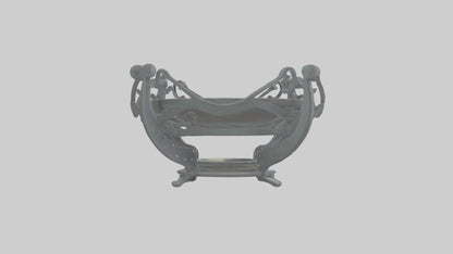 3D model Plate Stand model VR / AR / low-poly