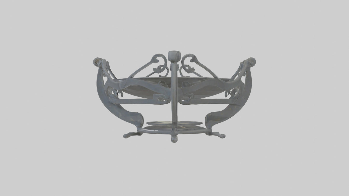 3D model Plate Stand model VR / AR / low-poly