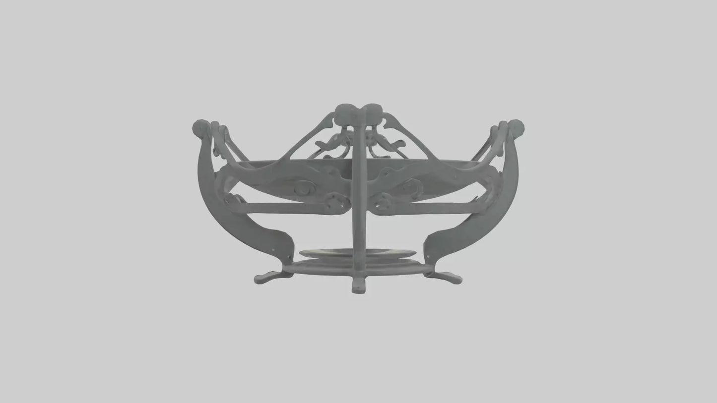 3D model Plate Stand model VR / AR / low-poly